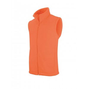 LUCA - MEN'S MICRO FLEECE GILET, Fluorescent Orange (Vests)