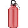 RPET bottle with carabineer hook, 400ml Nancy, red