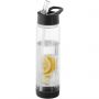 Tutti frutti bottle with infuser, Transparent, solid black