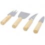 Cheds 4-piece bamboo cheese set, Natural