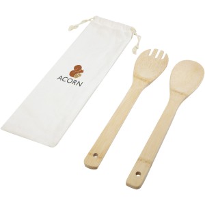 Endiv bamboo salad spoon and fork, Natural (Wood kitchen equipments)