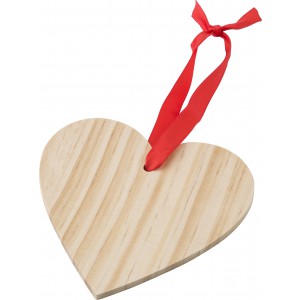 Wooden Christmas ornament Heart Einar, brown (Decorations)