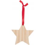Wooden Christmas ornament Star, brown (9051-11)