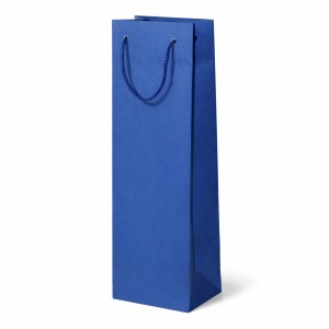 Paperbag with cord handle, blue