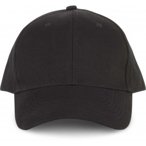 6 PANELS ORGANIC COTTON CAP, Black (Hats)