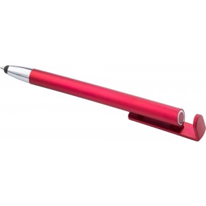 ABS 3-in-1 ballpen Calvin, red (Plastic pen)