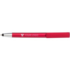 ABS 3-in-1 ballpen Calvin, red (Plastic pen)