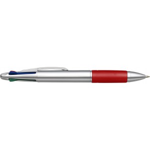 ABS ballpen Chlo, red (Multi-colored, multi-functional pen)