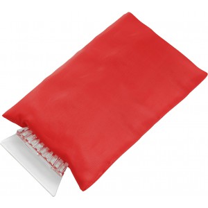 ABS ice scraper and polyester glove Doris, red (Car accesories)