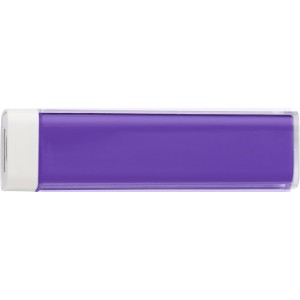 ABS power bank with 2200mAh Li-ion battery, purple (Powerbanks)