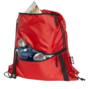 Adventure recycled insulated drawstring bag 9L, Red (Backpacks)