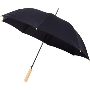 Alina 23" auto open recycled PET umbrella, solid black