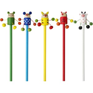 Wooden pencil George, custom/multicolor, mixed