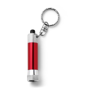 Aluminium 2-in-1 key holder Audrey, red (Keychains)