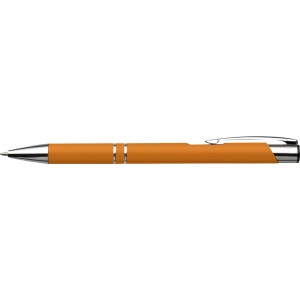 Aluminium ballpen Albacete, orange (Metallic pen)