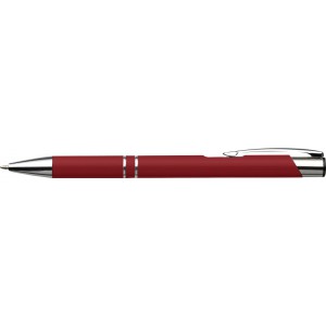 Aluminium ballpen Albacete, red (Metallic pen)