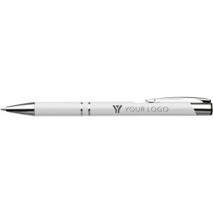 Aluminium ballpen Albacete, white (Metallic pen)