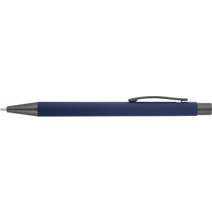 Aluminium ballpen Emmett, blue (Plastic pen)