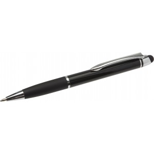 Aluminium ballpen Pascaline, black (Plastic pen)