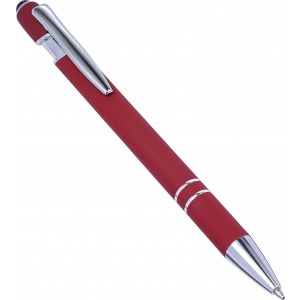 Aluminium ballpen Primo, red (Plastic pen)