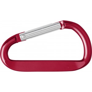 Aluminium carabiner key chain Guilermo, red (Keychains)