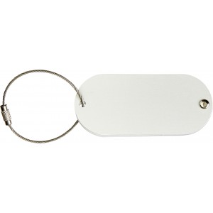 Aluminium luggage tag Isa, silver (Travel items)