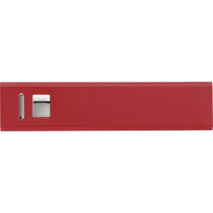 Aluminium power bank Kathy, red (Powerbanks)