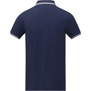 Amarago short sleeve men?s tipping polo, Navy (Polo shirt, 90-100% cotton)