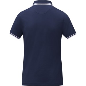 Amarago short sleeve women?s tipping polo, Navy (Polo shirt, 90-100% cotton)