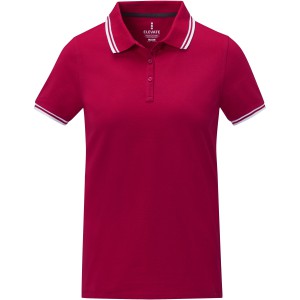 Amarago short sleeve women?s tipping polo, Red (Polo shirt, 90-100% cotton)