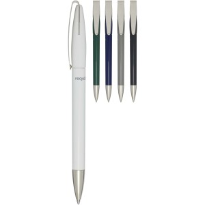 Ana recycled plastic ballpoint pen, White (Plastic pen)