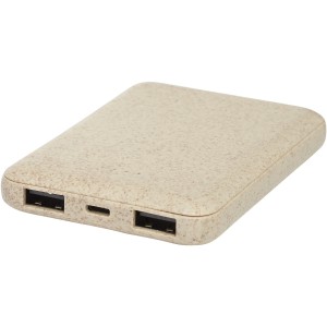 Asama 5000 mAh wheat straw power bank, Beige (Powerbanks)