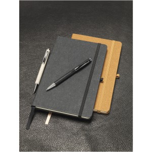 Atlana re-used leather A5 size notebook, Brown (Notebooks)