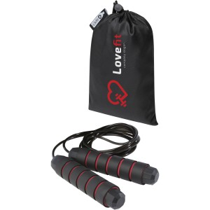 Austin soft skipping rope in recycled PET pouch, Red (Sports equipment)