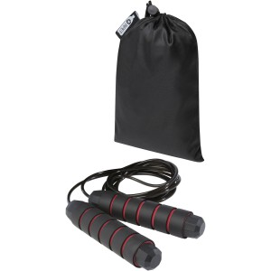 Austin soft skipping rope in recycled PET pouch, Red (Sports equipment)