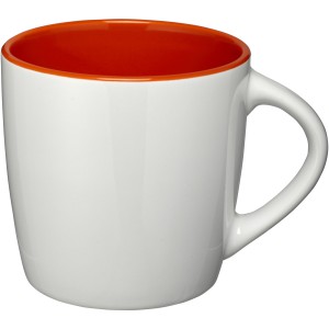 Aztec 340 ml ceramic mug, White,Orange (Mugs)