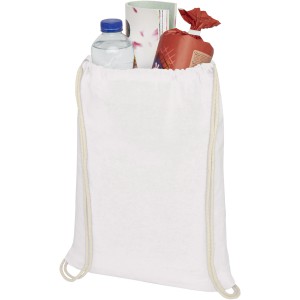 Oregon cotton drawstring backpack, White (Backpacks)