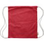Recycled cotton drawstring bag Joy, Red