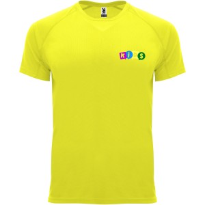 Bahrain short sleeve kids sports t-shirt, Fluor Yellow (T-shirt, mixed fiber, synthetic)