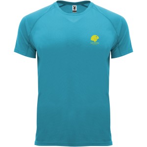 Bahrain short sleeve kids sports t-shirt, Turquois (T-shirt, mixed fiber, synthetic)