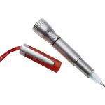 Ballpen with LED torch, red (1211-08)