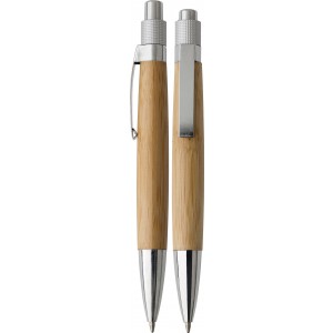 Bamboo ballpen Arabella, brown (Wooden, bamboo, carton pen)