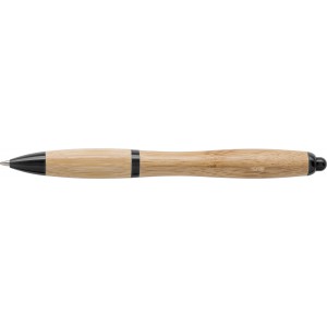 Bamboo ballpen Hetty, black (Wooden, bamboo, carton pen)