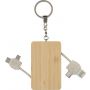 Bamboo keychain Bianca, brown