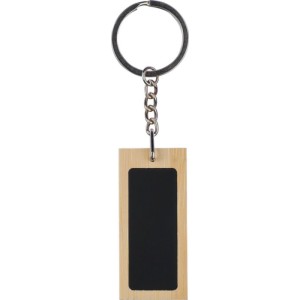 Bamboo keychain Geoffrey, black (Keychains)