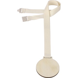 Basswood medal Koa, brown (Lanyard, armband, badge holder)
