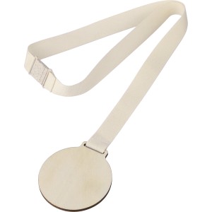 Basswood medal Koa, brown (Lanyard, armband, badge holder)