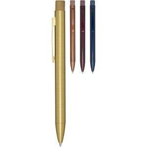 Beatriz recycled brass ballpoint pen, Burgundy (Metallic pen)