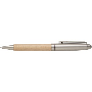 Beechwood ballpen Tobias, brown (Wooden, bamboo, carton pen)