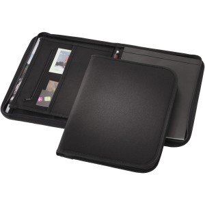 Berkely A4 zippered portfolio, solid black (Folders)